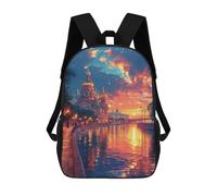 sinyumoney Golden Domes Reflecting Twilight's Glow Mochila Escolar, Bolso De Negocios, Bolso Para Portátil Resistente Para Niñas Y Adolescentes 17inch