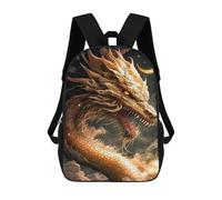 sinyumoney Golden Dragon Art Print-2 Mochilas Infantiles Impresas En 3D Para Niños. Mochilas De Viaje De Moda Para Niños. Mochila Escolar Para Estudiantes De Primaria Y Secundaria.