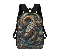 sinyumoney Golden Dragon Chronicles Mochila Escolar Para Niñas 17inch Mochila Informal Ligera Para Niños Y Niñas, Ideal Para Estudiantes De Secundaria