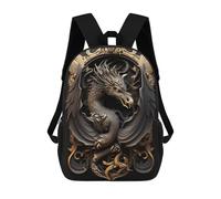 sinyumoney Golden Dragon Emblem Mochila Escolar Para Niñas Mochila Impermeable Mochila Informal De Día Mochila Ligera Para Niño Y Niña Mochila Escolar 17inch