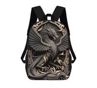 sinyumoney Golden Dragon Guardian Mochila Escolar De 17 Pulgadas Impresa En 3D Mochilas Infantiles Mochila Genial Impresa En 3D Para Niños De Primaria Y Secundaria