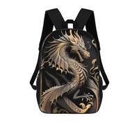 sinyumoney Golden Dragon Illustration-16 Mochila De Negocios Para Portátil, Mochila Unisex Informal Para Hombre/mujer 17inch