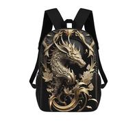 sinyumoney Golden Dragon Illustration-3 Mochila Escolar Infantil Impresa En 3D Para Niños, Mochilas De Viaje, Bolsas Para Libros, Mochila Escolar Infantil 17inch