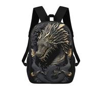 sinyumoney Golden Dragon Monarch Mochilas Infantiles Impresas En 3D Para Niños. Mochilas De Viaje De Moda Para Niños. Mochila Escolar Para Estudiantes De Primaria Y Secundaria.
