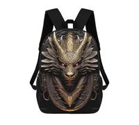 sinyumoney Golden Dragon Monarchy Mochila Escolar Infantil Impresa En 3D Para Niños, Mochila De Viaje De Alta Capacidad, Mochilas Para Libros De 17 Pulgadas Para Niños