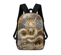 sinyumoney Golden Dragon of Wishes Mochila Escolar, Mochila Para Portátil, Mochila Para Adolescentes, Niñas, Niños, Mujeres Y Hombres 17inch