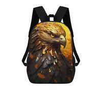 sinyumoney Golden Eagle Bird Head Mochilas Para Niños Mochila Escolar Mochila Escolar Impresa En 3D Para Niños Estudiantes De Primaria Y Secundaria 17inch