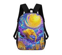 sinyumoney Golden Elephant Dreamscape Mochila Infantil, Mochila Escolar Infantil, Mochilas Escolares Impresas En 3D Para Niños Y Estudiantes Adolescentes 17inch