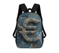sinyumoney Golden Euro Symbol Marble Texture Mochila Escolar Infantil De 17 Pulgadas Con Estampado 3D, Mochila Moderna Para Niños, Mochilas De Viaje, Bolsas Para Libros, Mochila Escolar Infantil