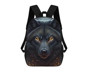 sinyumoney Golden Eyes Wolf Mochila Impermeable Para Ordenador Portátil Para Acampada, Aventuras Al Aire Libre Y Viajes Diarios 17inch