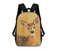 sinyumoney Golden Fawn Mochila Infantil Para Niñas Y Niños, Mochila De Día, Escuela Primaria, Perfecta Para La Vuelta Al Cole O Educación Física, Regalos Y Viajes 17inch