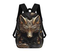 sinyumoney Golden Fox Art Deco Mochila Escolar, Mochila De Negocios Para Portátil, Mochila Informal Unisex Para Hombres, Mujeres Y Adolescentes 17inch
