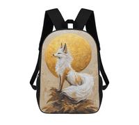 sinyumoney Golden Fox Painting Mochila Escolar Grande, Ligera E Informal: Perfecta Para Viajes, Trabajo Y Uso Diario 17inch