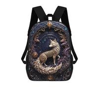sinyumoney Golden Fox Steampunk Mochila Escolar Mochilas Escolares Para Niñas Y Niños Mochila Con Bolsillo Mochila Escolar De Moda Mochila Infantil 17inch