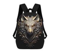 sinyumoney Golden Fox Surreal 3D Mochila Escolar Impresa En 3D 17inch Mochila Escolar Infantil Mochilas De Viaje Mochila Informal De Moda Para Niños Y Estudiantes