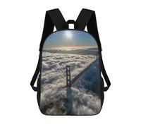 sinyumoney Golden Gate Bridge in Fog-2 Mochila Escolar Infantil De 17 Pulgadas Con Estampado 3D De Películas De Anime Para Niños, Mochila De Viaje, Mochila Escolar Infantil