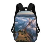 sinyumoney Golden Gate Bridge in Fog-3 Mochila Escolar Para Secundaria Y Preparatoria. Mochila Informal Para Adolescentes, Chicas, Chicos, Mujeres Y Hombres. 17inch