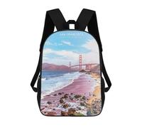 sinyumoney Golden Gate Bridge, San Francisco-1 Mochila Escolar Para Niños De 17 Pulgadas, Mochila Informal De Viaje Para Niños Y Niñas, Mochila De Gran Capacidad Para El Día A Día 17inch