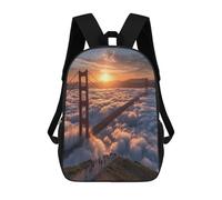 sinyumoney Golden Gate Bridge Sunset-1 Mochila Escolar Grande Resistente Al Agua Para Portátil Para Niñas Y Adolescentes 17inch