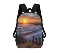 sinyumoney Golden Gate Bridge Sunset-2 Mochilas Infantiles Impresas En 3D Para Niños. Mochilas De Viaje De Moda Para Niños. Mochila Escolar Para Estudiantes De Primaria Y Secundaria.
