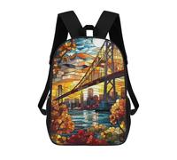 sinyumoney Golden Gate Serenity Mochila Escolar Impresa En 3D Para Niños Y Niñas, Mochila Para Portátil Para Niños/estudiantes/adultos 17inch