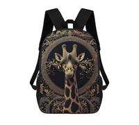 sinyumoney Golden Giraffe Portrait Mochilas Escolares, Mochilas Para Portátil, Mochilas Para Camping, Aventuras Al Aire Libre Y Viajes Diarios 17inch