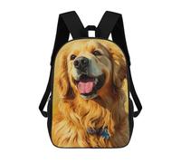 sinyumoney Golden Glow Dog Mochila Escolar Infantil Impresa En 3D Para Niños, Mochila De Viaje De Alta Capacidad, Bolsas Para Libros, Mochila Escolar Infantil 17inch