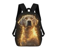 sinyumoney Golden Glow Labrador Retriever - Mystical Dog Art - Enchanted Canine Portrait Mochila Escolar Impresa En 3D Para Niños Y Niñas, Mochila Para Portátil Para Niños/estudiantes/adultos 17inch