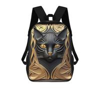 sinyumoney Golden God Cat Art Deco Mochilas Escolares De Moda Para Papelería, Impermeables, Informales, Para Hombres, Mujeres Y Adolescentes 17inch