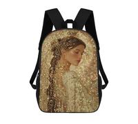 sinyumoney Golden Goddess Portrait-1 Mochila Escolar Para La Escuela Secundaria, Preparatoria, Universidad Y Viajes Para Niños/niñas/adolescentes 17inch