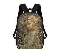 sinyumoney Golden Goddess Portrait Mochila Escolar, Mochila Informal, Mochila De Día, Mochila Escolar, Mochila De Trabajo, Mochila De Viaje Para Adolescentes, Niñas, Niños, Mujeres Y Hombres 17inch