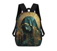 sinyumoney Golden Halo Virgin Statue Mochilas Infantiles Impresas En 3D De 17 Pulgadas. Mochila Escolar Informal Impresa En 3D Para Niños De Primaria Y Secundaria.
