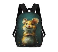 sinyumoney Golden Hamster Art Print Mochila Escolar Resistente Al Agua, Mochila De Viaje, Bolsa Para Computadora Para Hombres, Mujeres Y Adolescentes 17inch