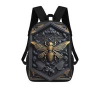 sinyumoney Golden Honey Bee Mochila Escolar, Bolso De Negocios, Bolso Para Portátil Resistente: Perfecto Para Viajes, Trabajo Y Uso Diario 17inch
