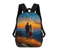 sinyumoney Golden Horizon - Together Beyond The Silence Mochila Para Computadora Para La Escuela/trabajo/viajes Para Adolescentes, Niñas, Niños, Mujeres Y Hombres 17inch