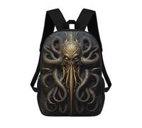 sinyumoney Golden Horrors Kraken Mochila Escolar, De Viaje, Universitaria, Para El Campus, Para Actividades Al Aire Libre Y Deportes 17inch