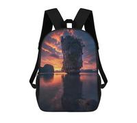 sinyumoney Golden Hour Bond Island Mochila Con Bolsillo Mochilas Impresas En 3D, Mochilas De Viaje, Mochilas Para Libros, Mochila Escolar Para Niños 17inch