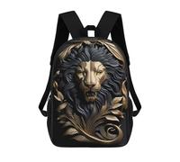 sinyumoney Golden King Lion Portrait Mochila Escolar, Mochila De Negocios, Mochila Impermeable Para Libros Para Hombres, Mujeres Y Adolescentes 17inch