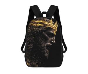 sinyumoney Golden King Profile Artwork Mochila Escolar Ligera Mochila Escolar De Día Mochila Para Libros Para La Universidad Para Acampar Aventuras Al Aire Libre Y Viajes Diarios 17inch