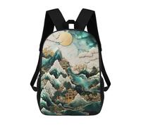 sinyumoney Golden Kintsugi Sanctuary Mochilas Para Niños Y Estudiantes, Mochilas Escolares Impresas En 3D, Mochilas Para Estudiantes De Primaria Y Secundaria Para Niños Y Niñas 17inch