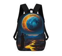 sinyumoney Golden Lake Mochila Escolar Para Niños Y Niñas, Mochila Informal De Viaje, Mochila De Gran Capacidad Para El Día A Día 17inch