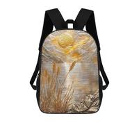 sinyumoney Golden Lake Sunset Art Mochila Ligera Para Aeropuerto, Estudiantes Universitarios Y Mochileros: Perfecta Para Viajes, Trabajo Y Uso Diario 17inch