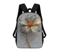 sinyumoney Golden Leaf Wall Art Decor Mochila Escolar Infantil De 17 Pulgadas Con Estampado 3D De Películas De Anime Para Niños, Mochila De Viaje, Mochila Escolar Infantil