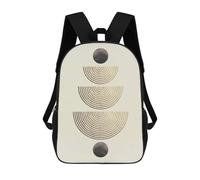 sinyumoney Golden Lines 04 Mochilas Para Niños Y Estudiantes, Mochilas Escolares Impresas En 3D, Mochilas Para Estudiantes De Primaria Y Secundaria Para Niños Y Niñas 17inch