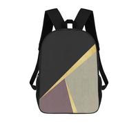 sinyumoney Golden Lines II Mochilas Para Niños Y Estudiantes, Mochilas Escolares Impresas En 3D, Mochilas Para Estudiantes De Primaria Y Secundaria, Mochilas Para Niños Y Niñas 17inch