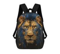 sinyumoney Golden Lion Face Art Print Mochila Escolar Impresa En 3D 17inch Mochilas De Moda Para Niños, Mochilas Escolares Para Niños De Primaria Y Secundaria