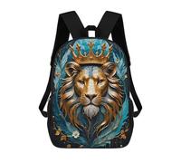 sinyumoney Golden Lion Kintsugi Mochilas Escolares Para Niños Y Niñas, Mochilas Deportivas Informales Para Primaria, Mochilas De Gran Capacidad Para Libros 17inch