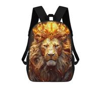 sinyumoney Golden Lion Majesty -4 Mochila Escolar Infantil Impresa En 3D Para Niños, Mochilas De Viaje De Alta Capacidad, Bolsas Para Libros, Mochila Escolar Infantil 17inch