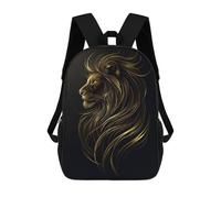 sinyumoney Golden Lion Majesty Mochilas De Moda Impresas En 3D 17inch Mochila Escolar Informal Para Niños De Primaria Y Secundaria