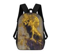 sinyumoney Golden Lion Wall Art Print-1 Mochila Escolar/para Ordenador Portátil Para Colegio/trabajo/viajes Para Camping, Aventuras Al Aire Libre Y Viajes Diarios 17inch